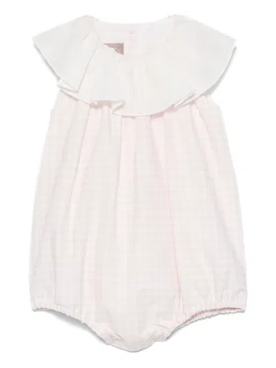 La Stupenderia Babies' Gingham-pattern Body In Pink