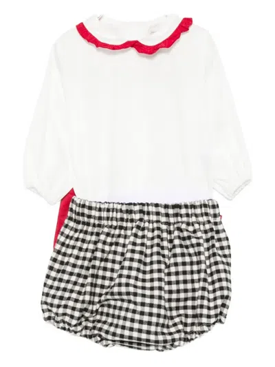 La Stupenderia Babies' Gingham Shorties In White