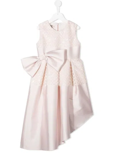 La Stupenderia Kids' High-low Hem Dress In Pink