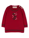 La Stupenderia Slogan-embroidered Knitted Jumper In Red