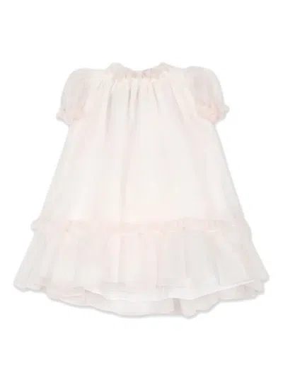 La Stupenderia Babies' Irene Floral-embroidered Dress In Pink