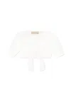 La Stupenderia Ivory Cardigan For Baby Girl With Bow