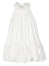 La Stupenderia Lace-detail Crepe Dress In White
