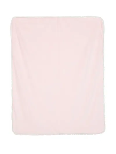 La Stupenderia Lace-trim Rectangle-shape Blanket In Pink