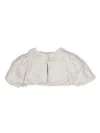La Stupenderia Lamé Cropped Jacket In Neutrals