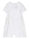La Stupenderia Linen Shorties Set In White