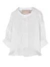 La Stupenderia Long-sleeve Linen Shirt In Neutrals