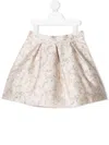 La Stupenderia Luce Floral-print Miniskirt In Neutrals