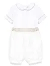 La Stupenderia Monogram-jacquard Romper In 白色