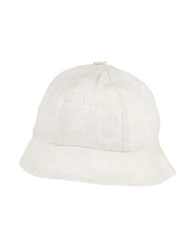 La Stupenderia Babies'  Newborn Boy Hat Beige Size 3 Linen In White