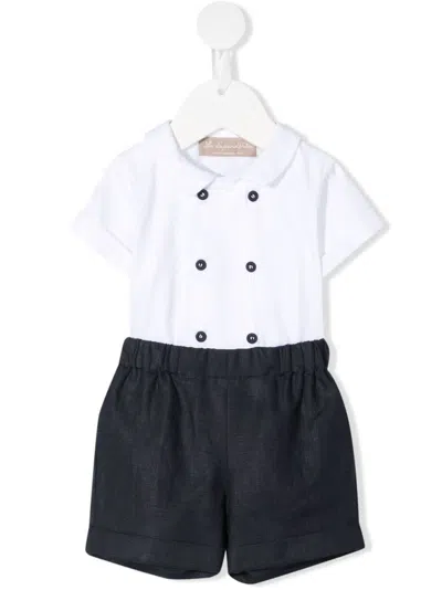 La Stupenderia Babies' Panelled All-in-one Playsuit In Unico