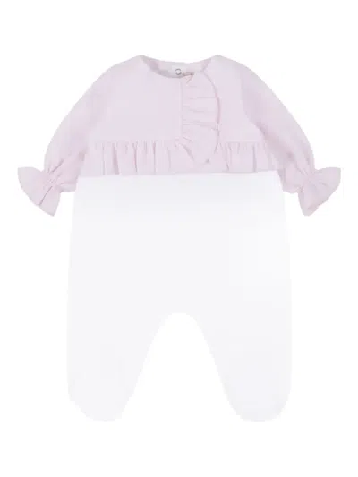 La Stupenderia Babies' Panelled-design Pajamas In White