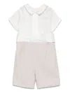 La Stupenderia Panelled Romper In Neutrals