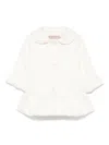 La Stupenderia Peplum-hem Coat In 白色