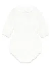 La Stupenderia Peter-pan Collar Embroidered Body In White