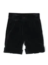 La Stupenderia Pinched Velvet Shorts In Blue