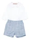 La Stupenderia Plaid Shorts (set Of Two) In White