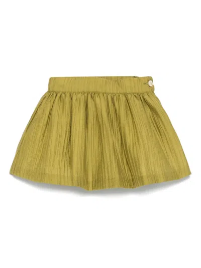 La Stupenderia Babies' Pleated Skirt In 绿色