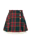 La Stupenderia Red Skirt For Girl With Buttons In Red
