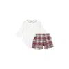 La Stupenderia Red Suit For Baby Boy In White