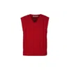 La Stupenderia Red Vest Sweater For Girl In Red