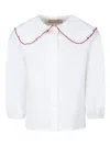 La Stupenderia White Shirt For Girl In White
