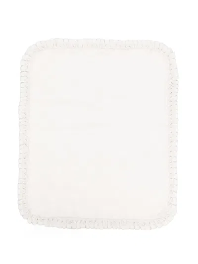 La Stupenderia Ruffled Blanket In Neutral