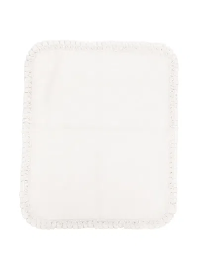 La Stupenderia Ruffled Blanket In White