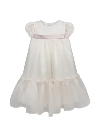La Stupenderia Kids' Ruffled Dress In White