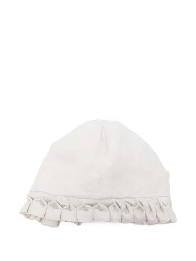 La Stupenderia Babies' Ruffled Hat In White