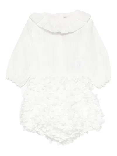 La Stupenderia Babies' Ruffled-petal Body In White