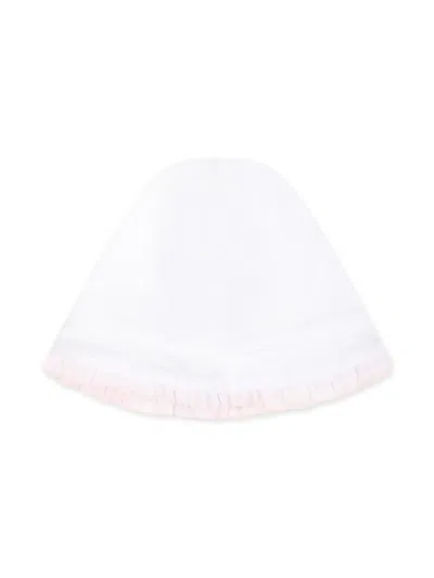 La Stupenderia Babies' Ruffled-trim Cotton Bonnet In White