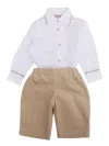 La Stupenderia Shirt And Bermuda Shorts Set In Beige