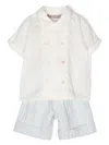 La Stupenderia Short-sleeve Shorts Set In Neutrals