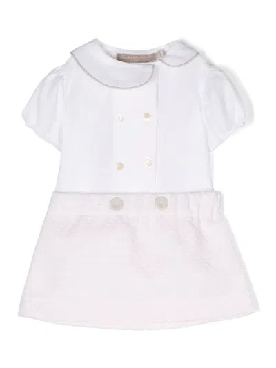 La Stupenderia Babies' Short-sleeve Skirts Set In Pink