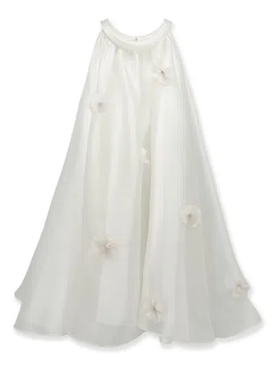 La Stupenderia Kids' Silk Dress In White