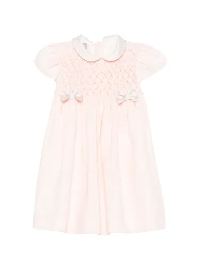 La Stupenderia Babies' Smocked Bow Dress In Pink