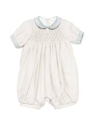 La Stupenderia Babies' Smocked Dungaree In Neutral