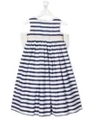 La Stupenderia Stripe-pattern A-line Dress In White