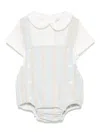 La Stupenderia Stripe Shorties Set In White
