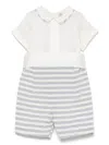 La Stupenderia Striped Romper In White