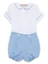 La Stupenderia Striped Shorts Set In Blue