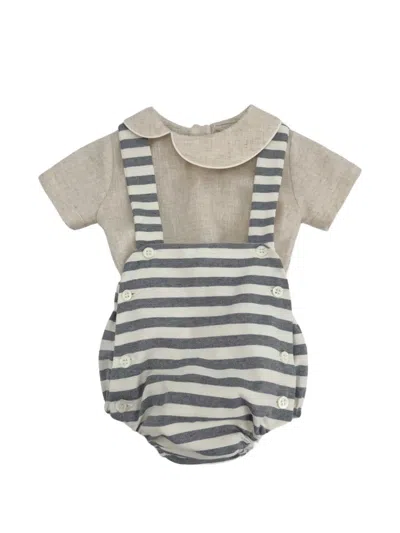 La Stupenderia Babies' Striped Shorts (set Of Two) In Neutral