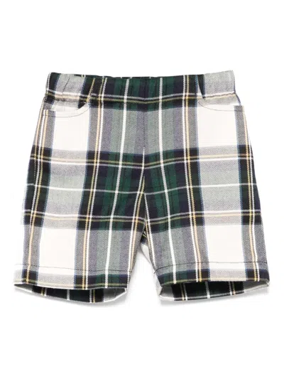 La Stupenderia Babies' Tartan-check Shorts In Green