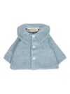 La Stupenderia Textured-waffle Cardigan In Blue