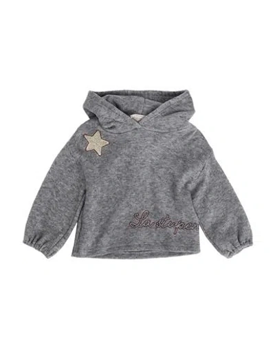 La Stupenderia Babies'  Toddler Girl Sweater Grey Size 7 Viscose, Polyester, Nylon