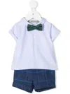 La Stupenderia Tommaso Cotton Shorts Set In Blue