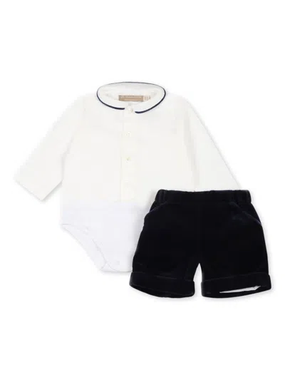 La Stupenderia Two-tone Baby Set In Blue