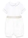 La Stupenderia Monogram-jacquard Romper In White