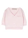 La Stupenderia V-neck Knitted Long-sleeve Cardigan In Rosa